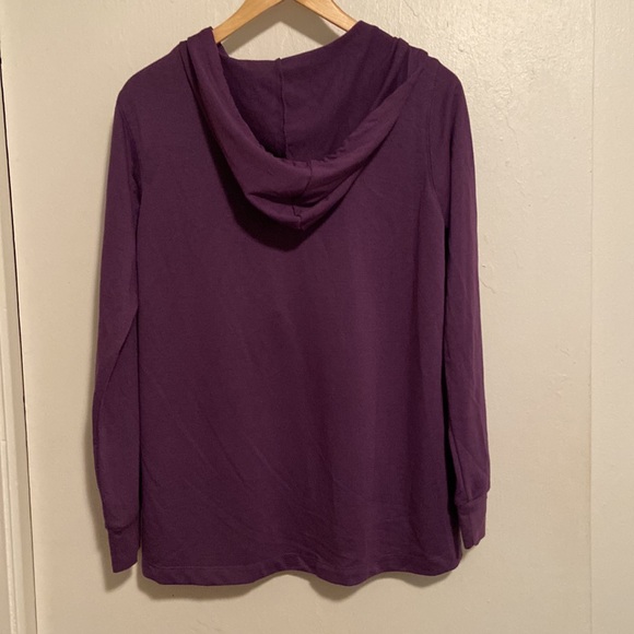 Mic & Jax Purple Mandala Art Design Hooded Sweatshirt - Picture 4 of 7